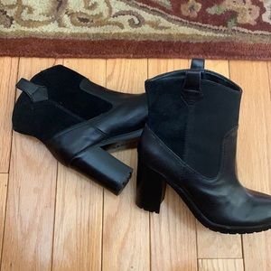 Ralph Lauren Booties Black Leather 7.5